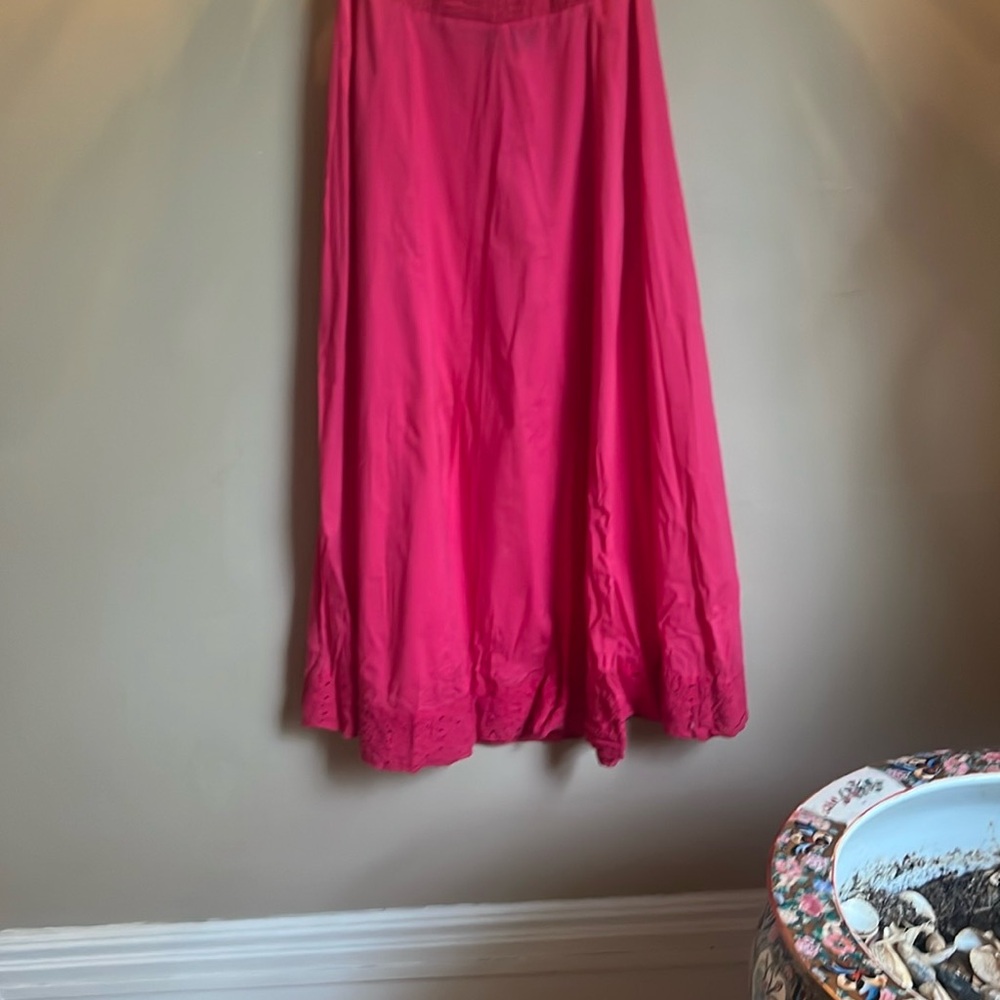 Pink Smocked Maxi Skirt for Casual Resort Wear